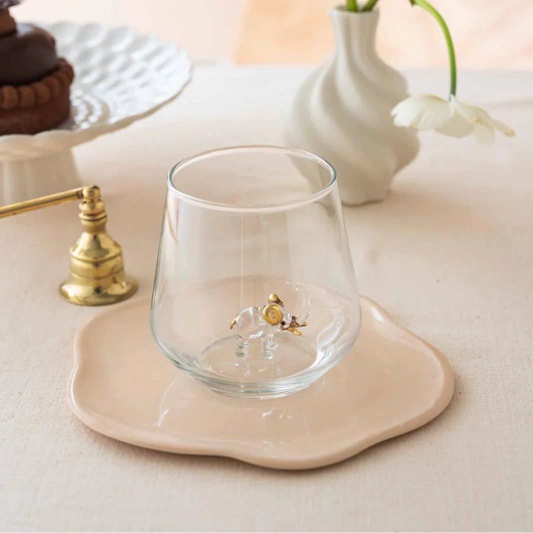 Gold Elephant Glass