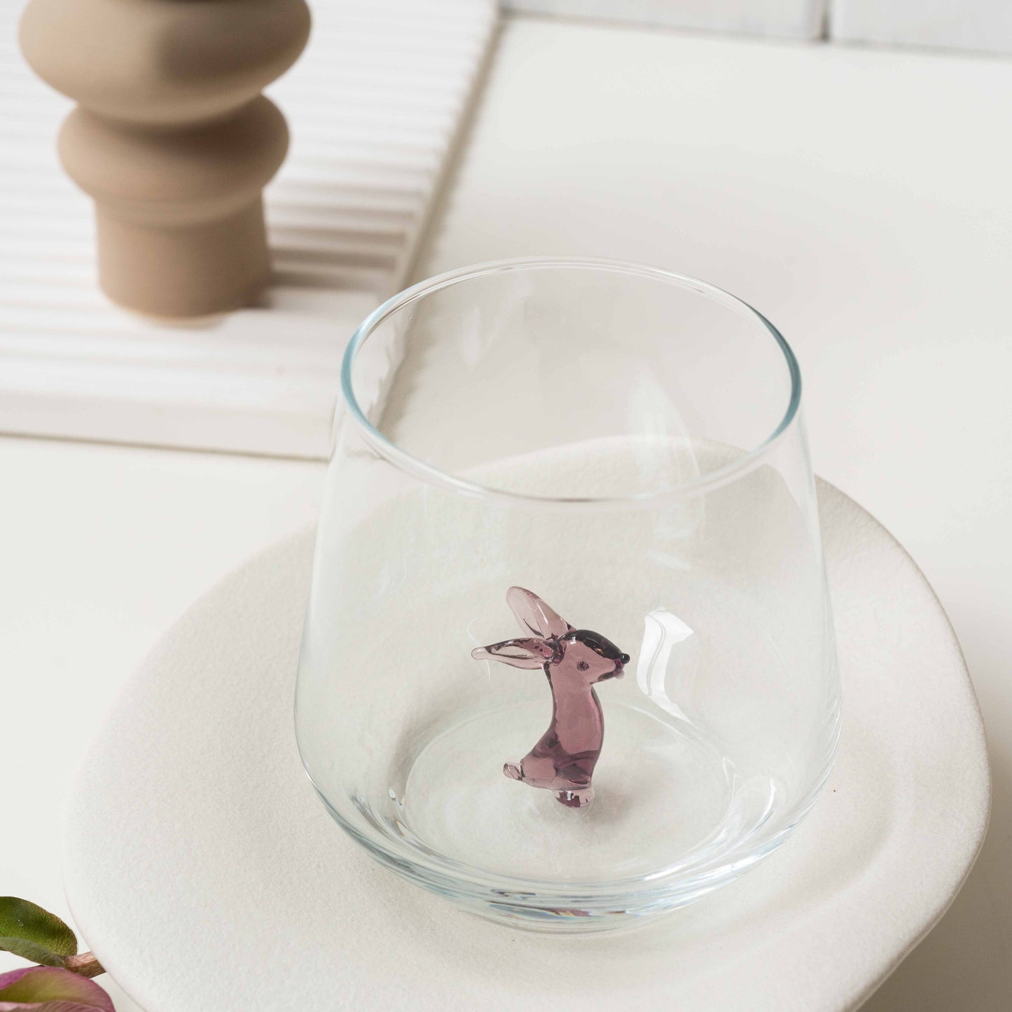 Purple Bunny Glass