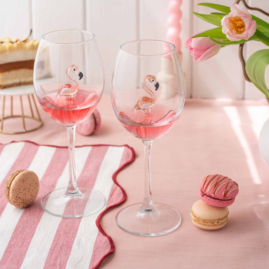 Flamingo Wine Glass