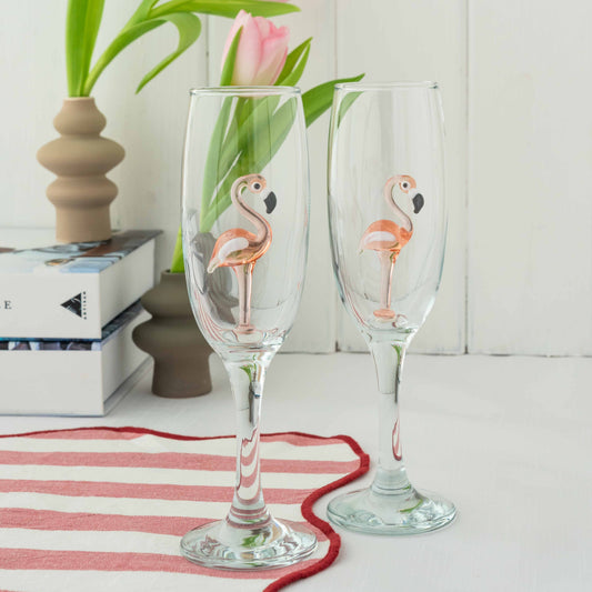 Flamingo Champagne Glass