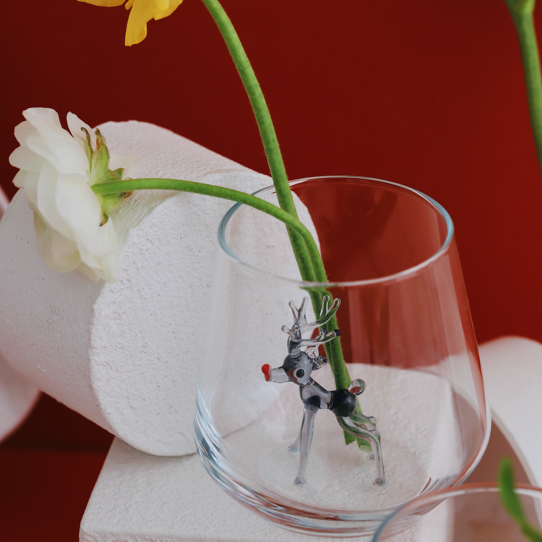 Reindeer Glass