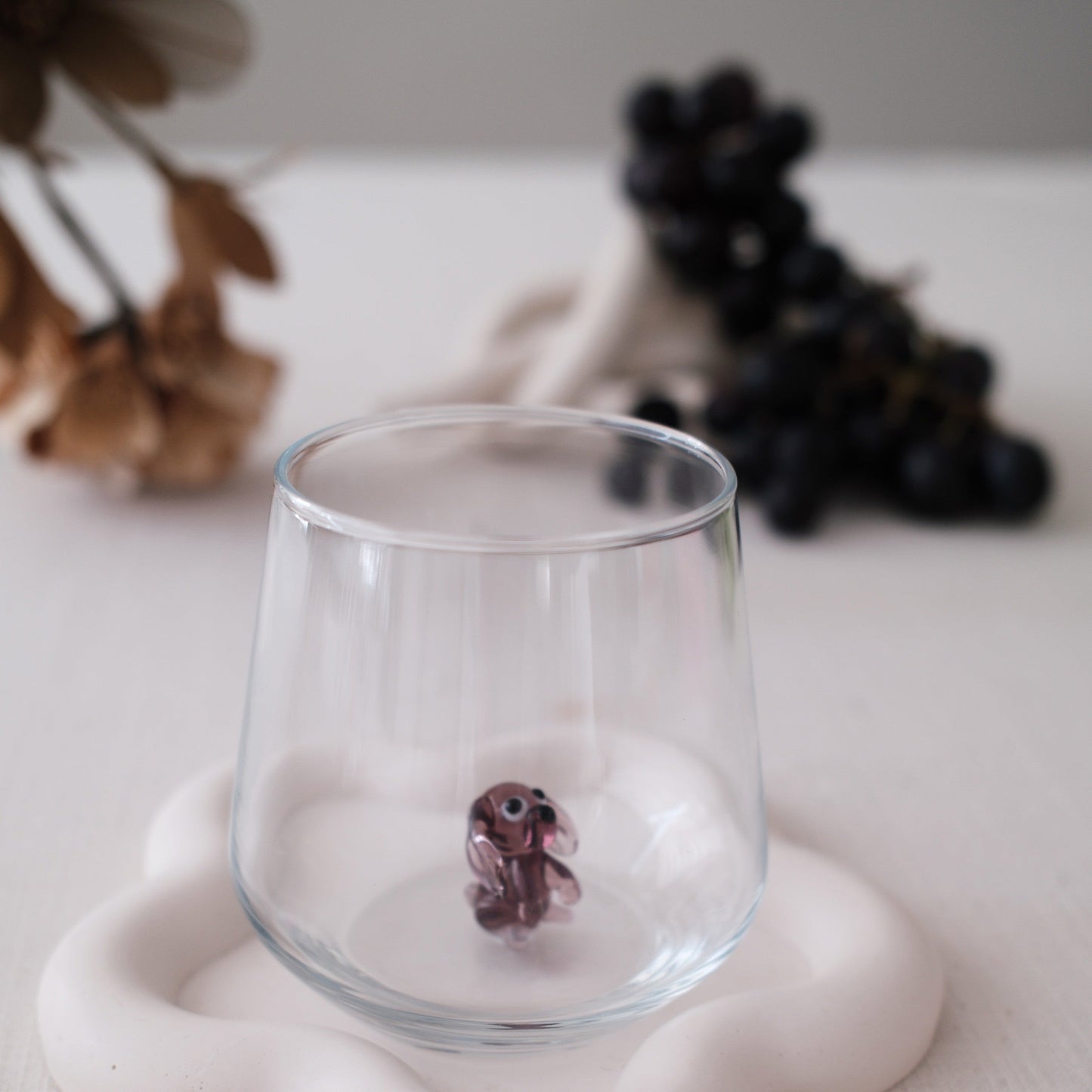 Dog Glass Purple