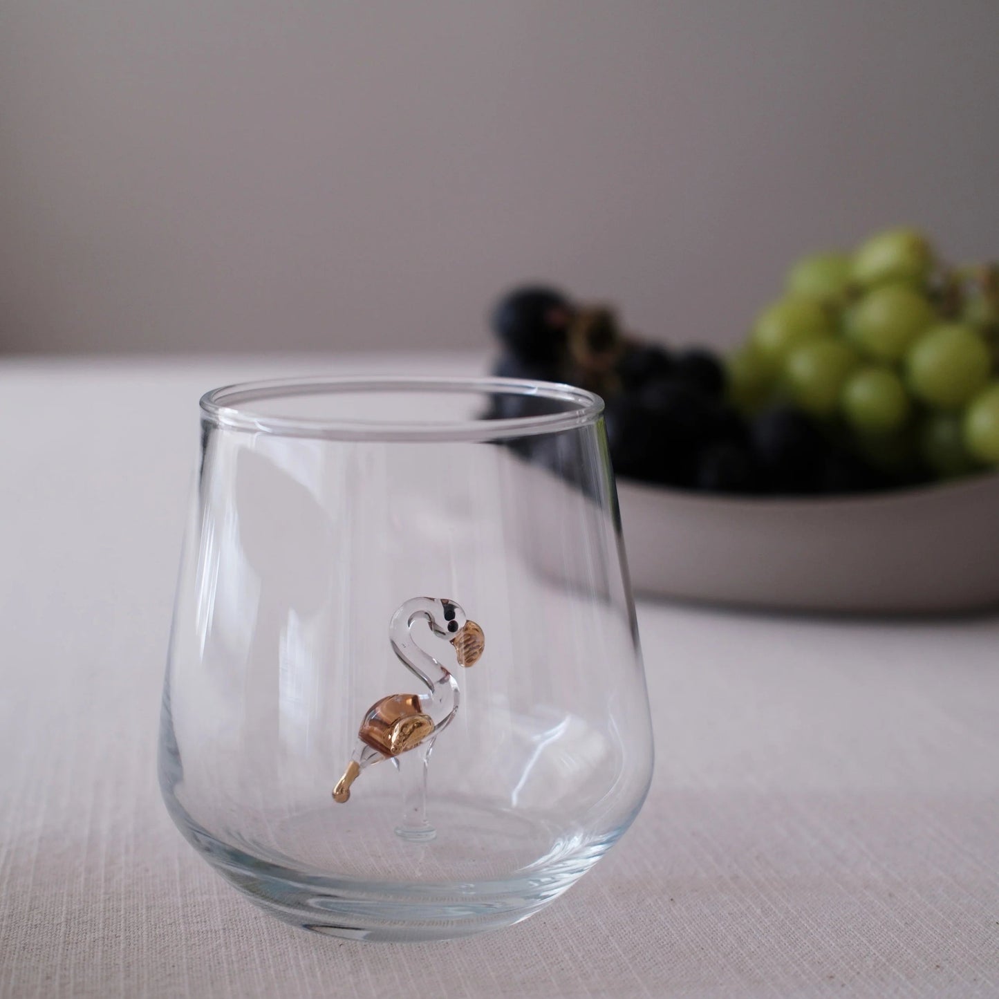 Gold Flamingo Glass